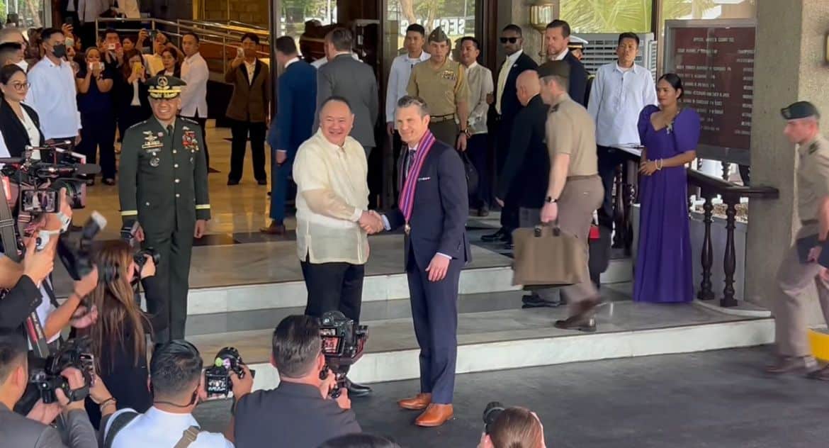 United States (US) Defense Secretary Pete Hegseth arrived at the Armed Forces of the Philippines (AFP) headquarters