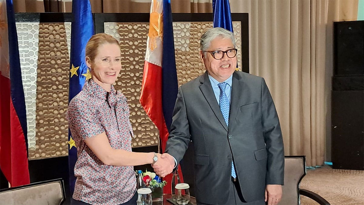 PARTNERSHIP Foreign Secretary Enrique Manalo and European Union (EU) High Representative for Foreign Affairs and Security Policy Kaja Kallas meet on Monday to discuss the establishment of a security and defense dialogue between the Philippines and the EU. —PHOTO FROMPNA FACEBOOK PAGE
