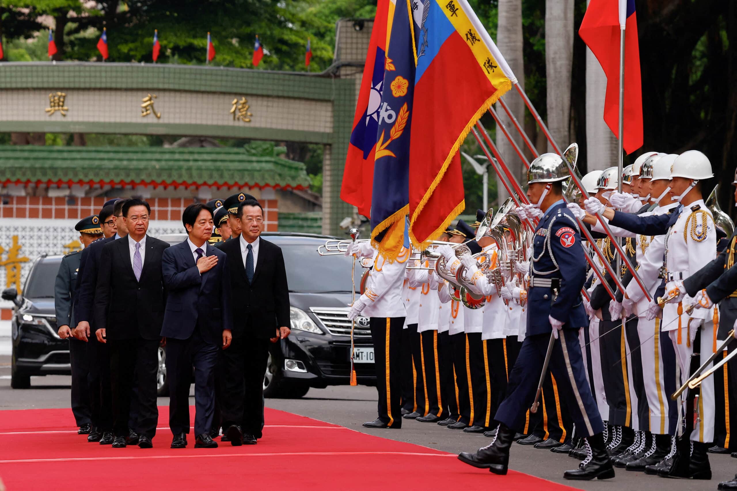FILE PHOTO: Taiwanese President Lai Ching-te visits Republic of China Military Academy, an officer training academy, for its 100th anniversary celebrations in Kaohsiung, Taiwan June 16, 2024. REUTERS/Ann Wang/File Photo