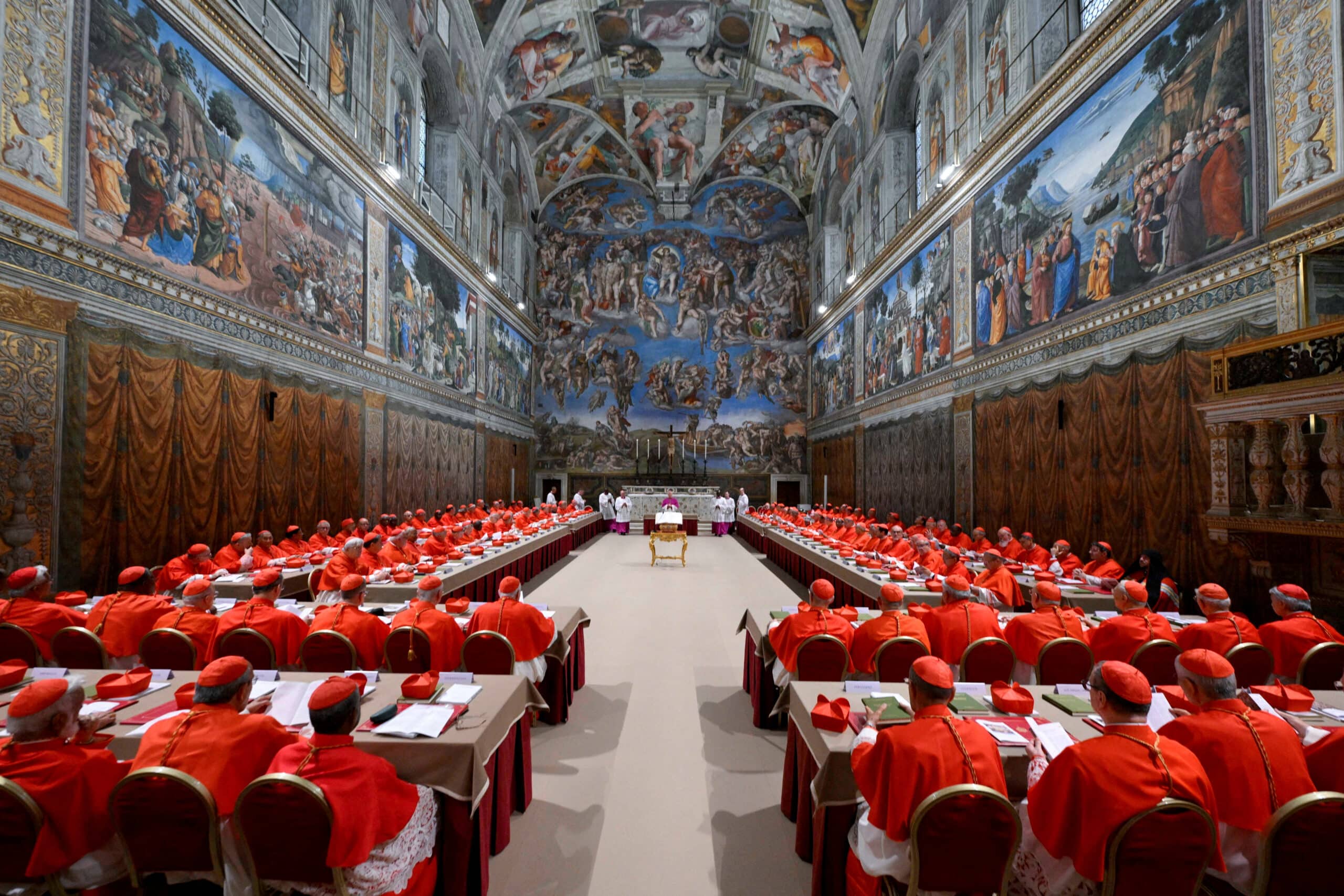 Cardinals vote in the Vatican for a second day to elect a new pope